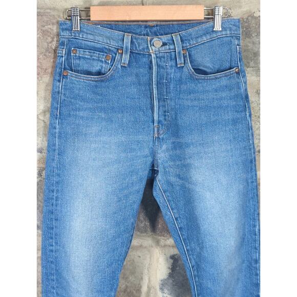 Levi's 501 Skinny Jeans‎ Men's 27x28 Denim Button Fly Light Wash Casual Stretch - Picture 2 of 16